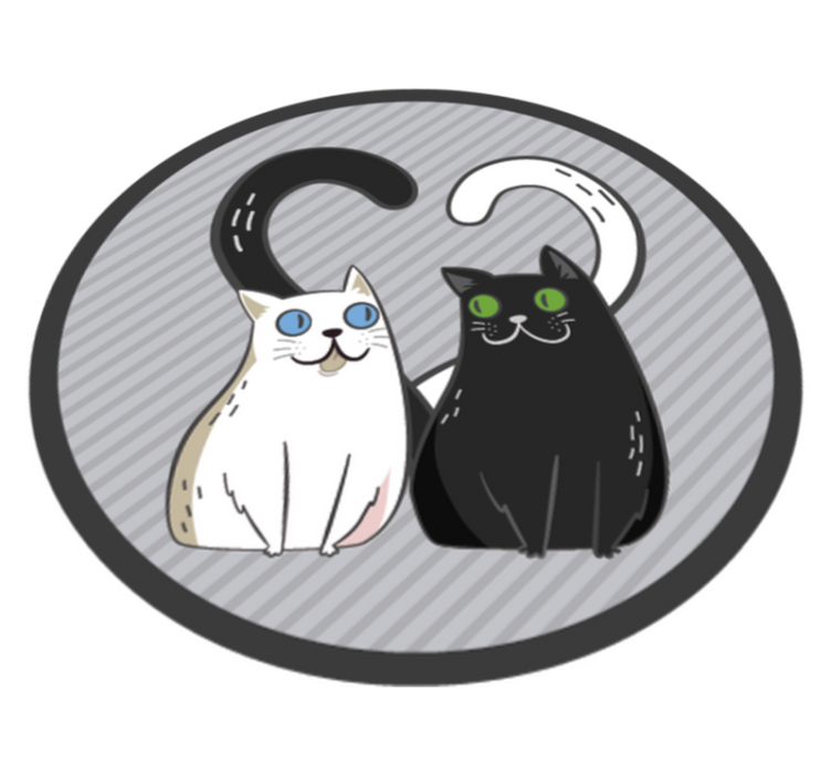 乙烯基地毯动物 可爱的猫科动物 - TenStickers
