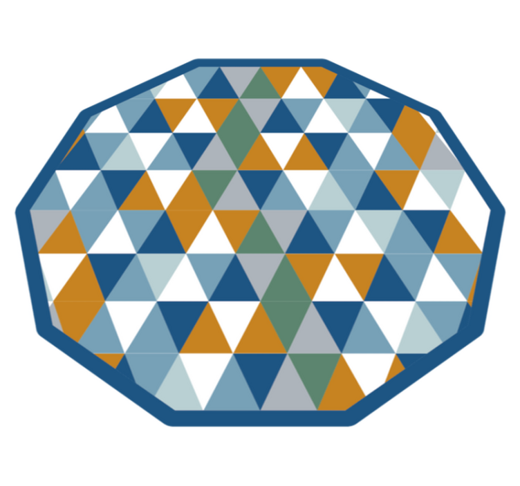 乙烯基地毯几何 几何八边形 - TenStickers