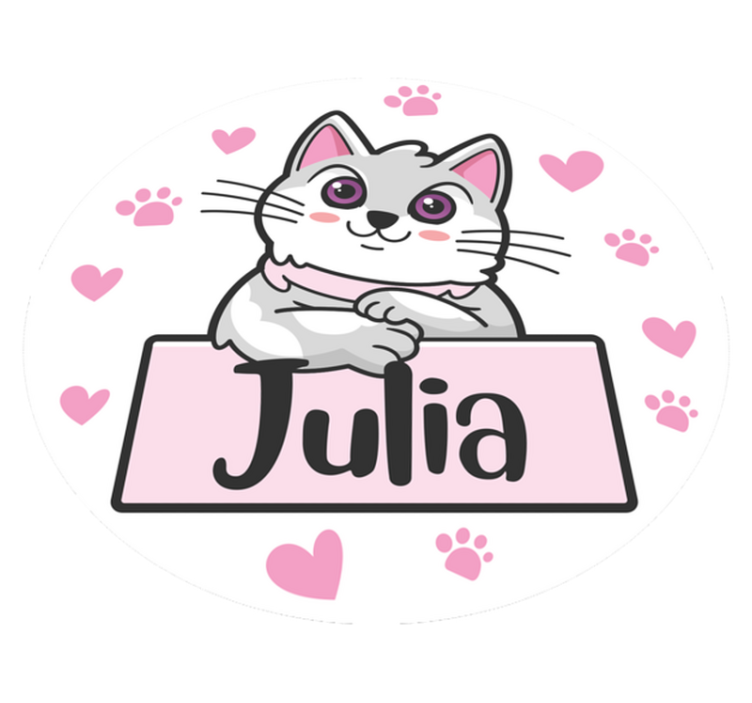 乙烯基地毯名称 定制猫科动物 - TenStickers