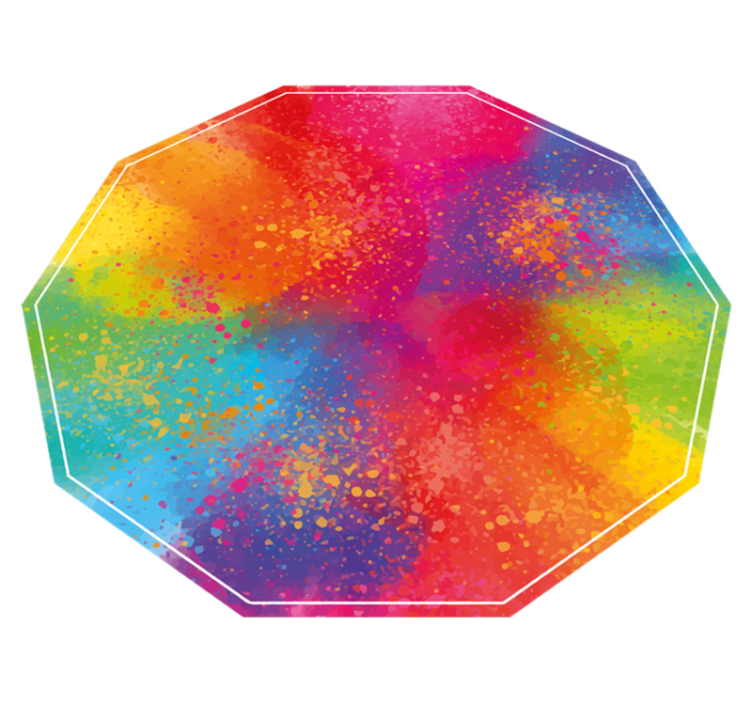 大理石乙烯基地毯色彩斑斓的六角形 - TenStickers