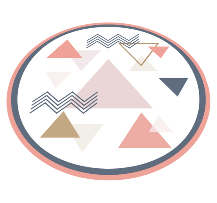 粉色三角形几何地毯 - TenStickers