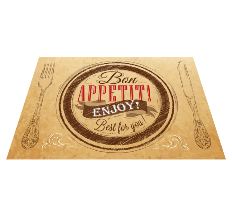 乙烯基地毯与短语 祝您胃口大开 - TenStickers