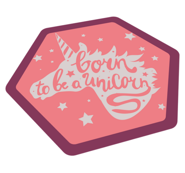 乙烯基地毯托儿所 天生独角兽 - TenStickers