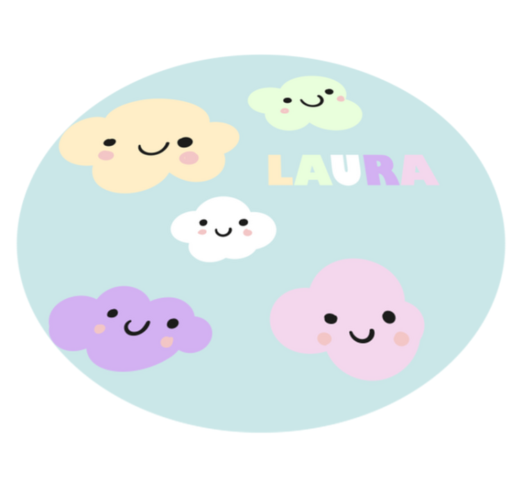 乙烯基地毯名称 可定制云 - TenStickers