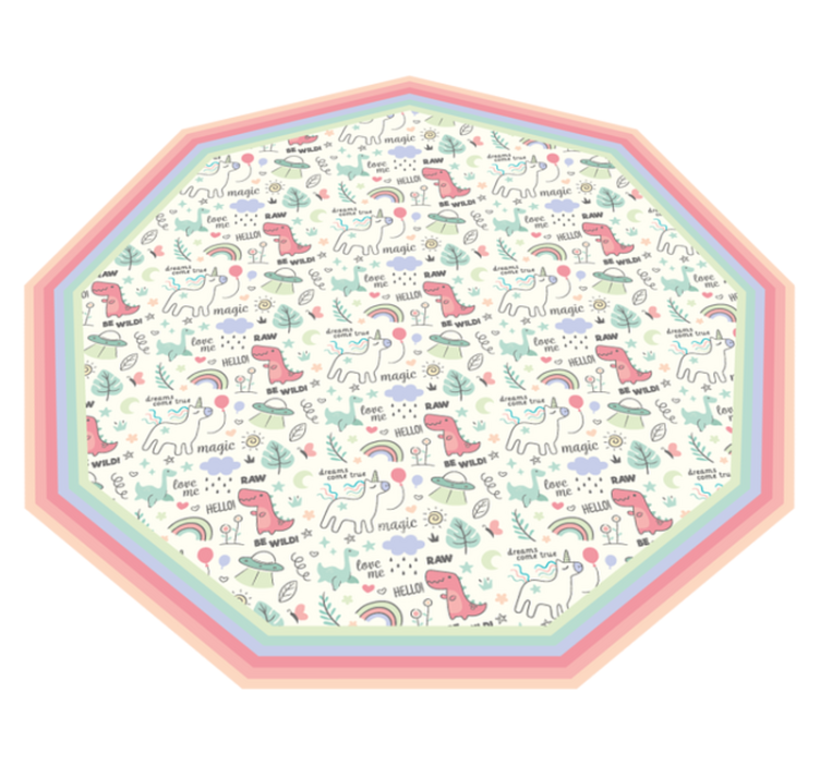 乙烯基地毯 儿童 俏皮的字母图案 - TenStickers