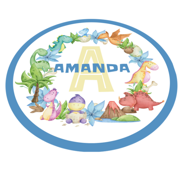 乙烯基地毯名称 恐龙圈 - TenStickers