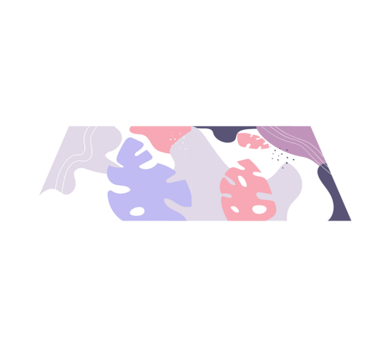 乙烯基地毯抽象怪兽植物图案 - TenStickers