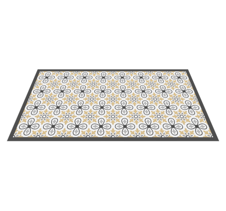 乙烯基地毯几何 花卉几何和谐 - TenStickers