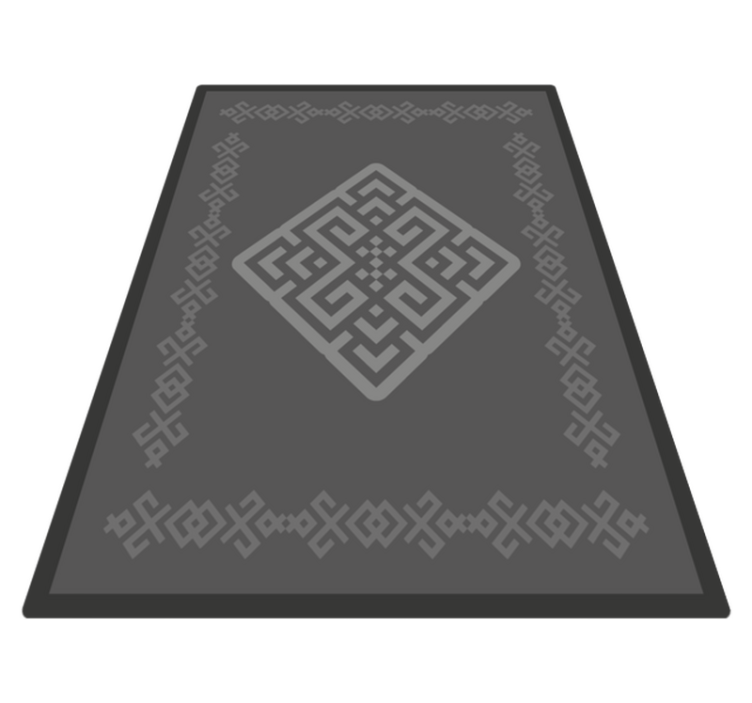 乙烯基地毯灰色精致几何图案 - TenStickers