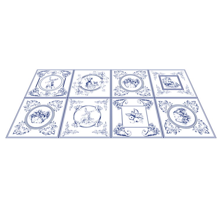 乙烯基地毯 瓷器优雅 - TenStickers