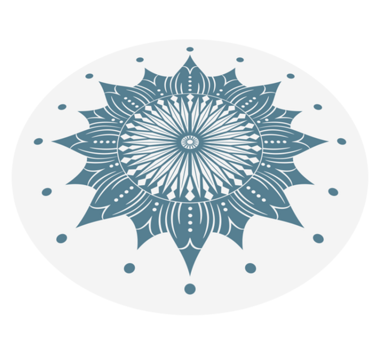 乙烯基地毯精美花卉曼陀罗图案 - TenStickers