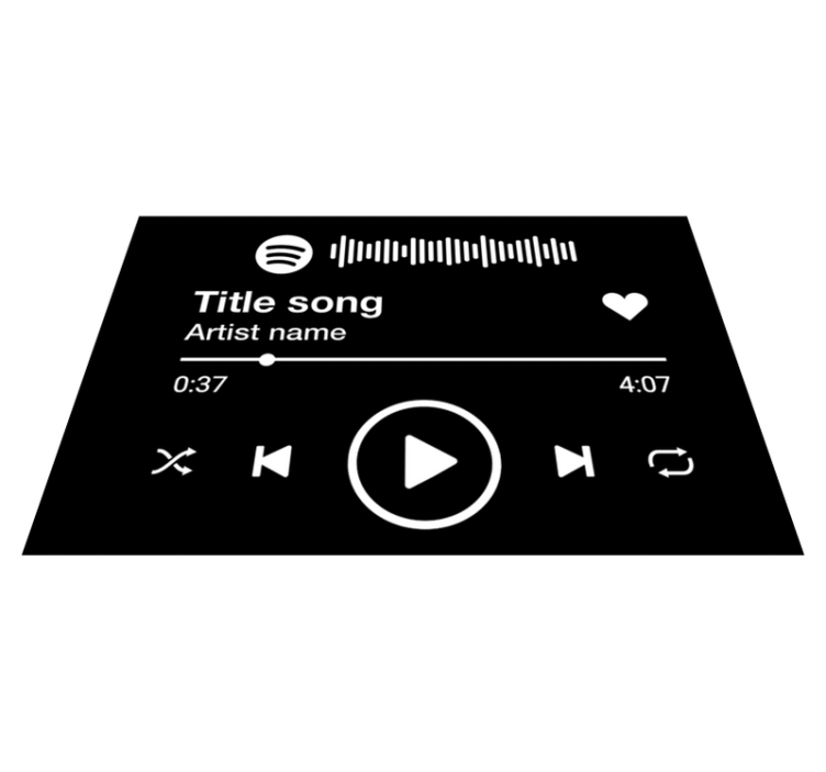 Spotify文字个性化垫 - TenStickers