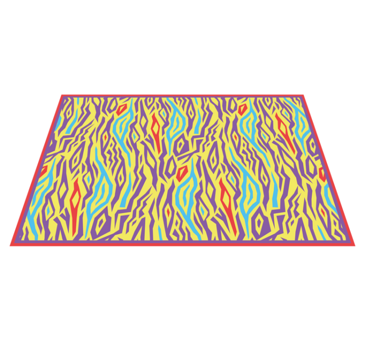 乙烯基地毯几何 抽象斑马条纹 - TenStickers