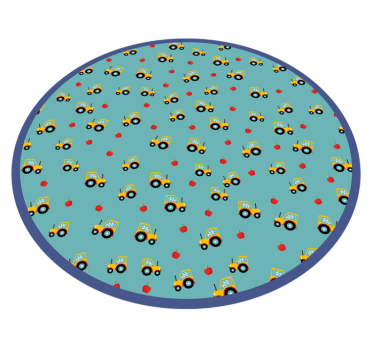 乙烯基地毯 儿童 俏皮的拖拉机图案 - TenStickers