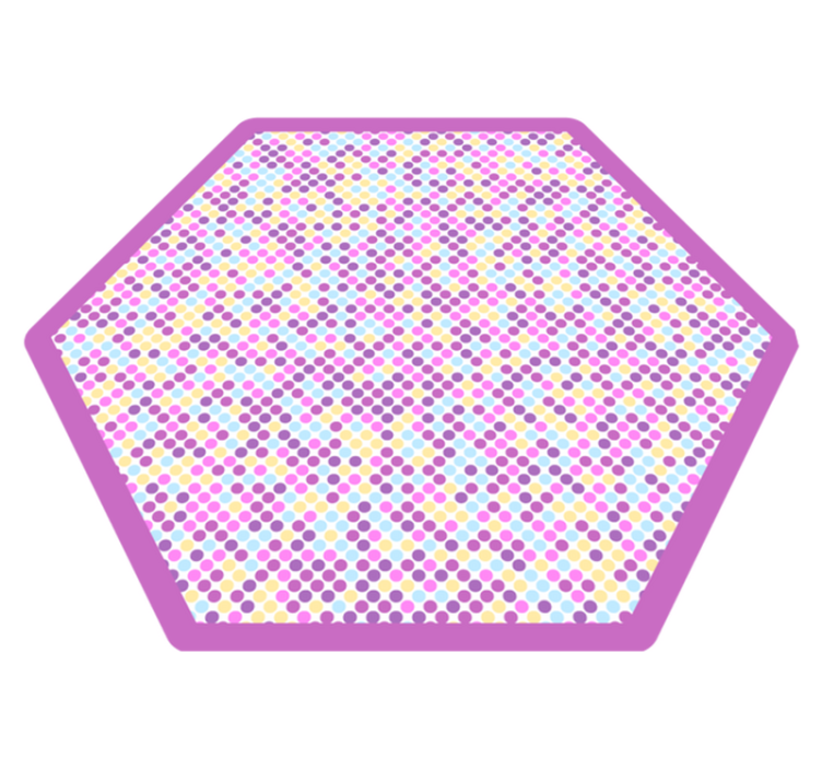 乙烯基地毯 波尔卡六边形 - TenStickers