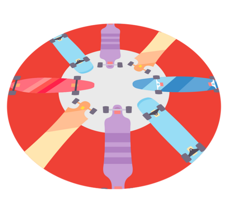 乙烯基地毯游戏 圆形棋盘游戏 - TenStickers