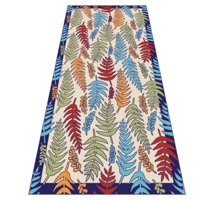 鲜艳的色彩留下花卉乙烯基地毯 - TenStickers