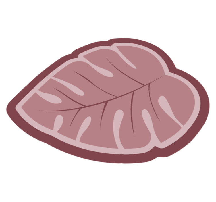 乙烯基花草地毯 植物叶子的形状 - TenStickers