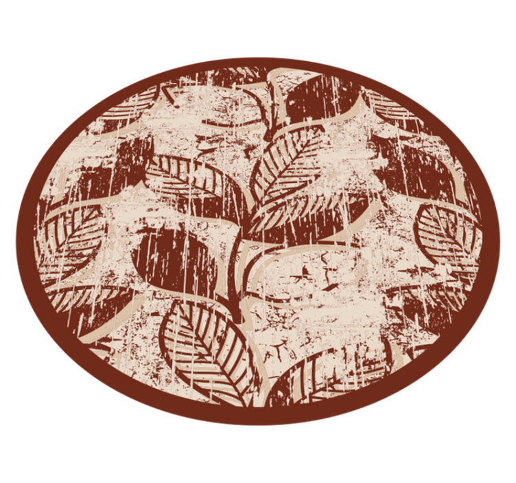 天然乙烯基地毯时尚叶子图案 - TenStickers