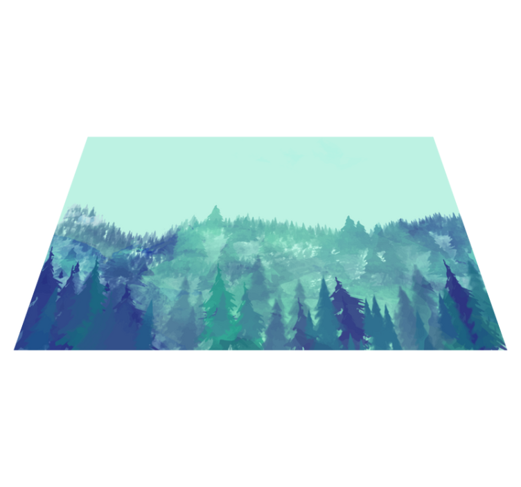 天然乙烯基地毯如郁郁葱葱的森林 - TenStickers