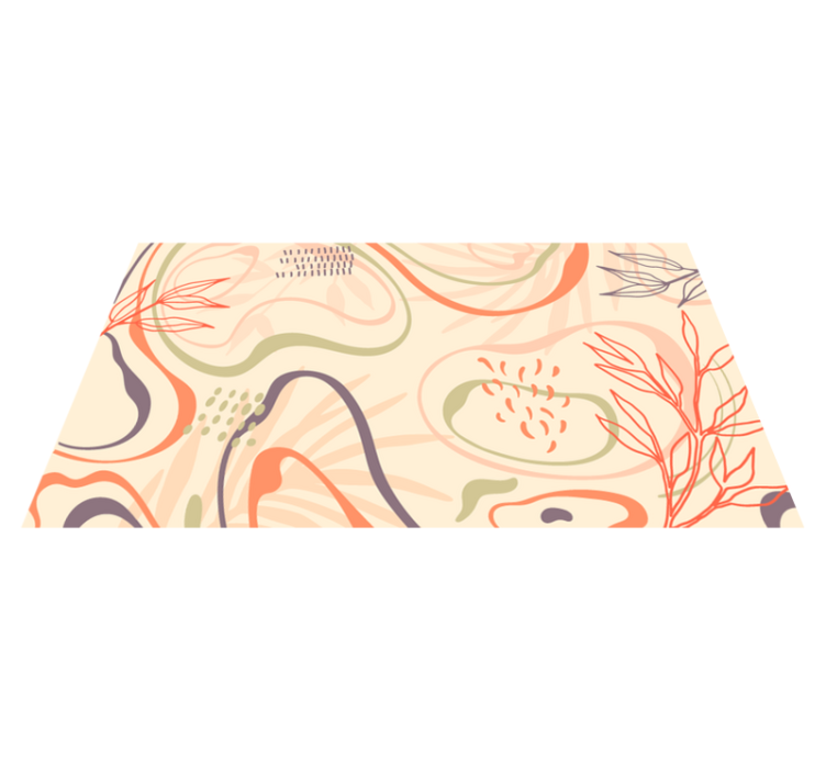 天然乙烯基地毯呈现抽象有机形状 - TenStickers