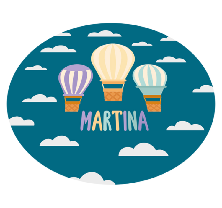 乙烯基地毯与名字气球 - TenStickers