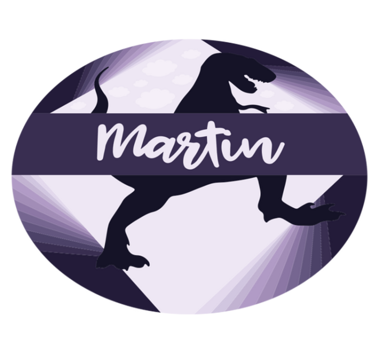 乙烯基地毯定制恐龙名字迅猛龙 - TenStickers