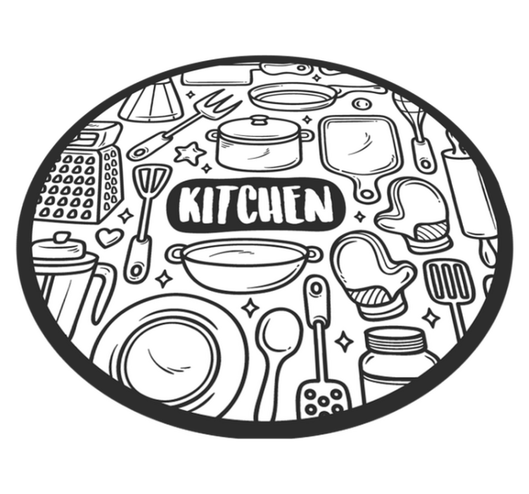 圆形乙烯基地毯必备图案 - TenStickers