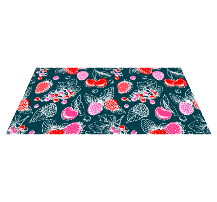 乙烯基厨房地毯水果图案插图 - TenStickers