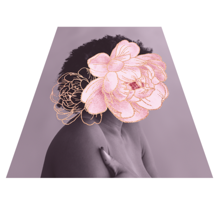 乙烯基地毯客厅优雅植物剪影 - TenStickers