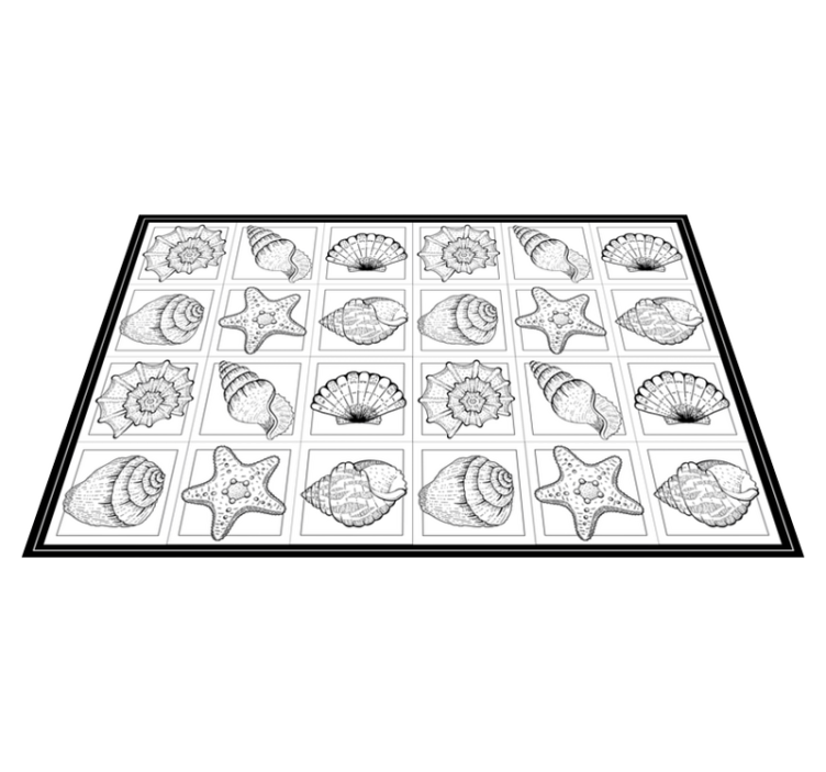 海洋生物和贝壳动物地毯 - TenStickers