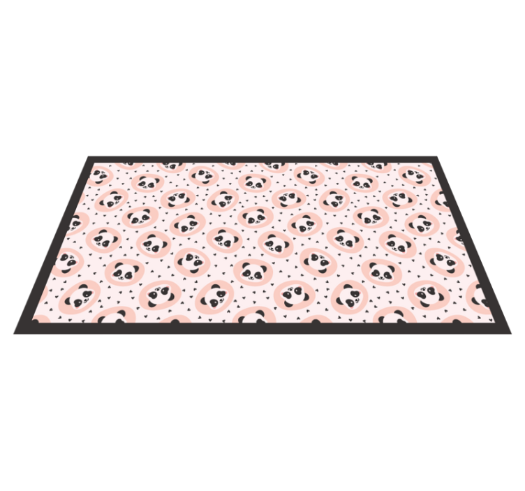 乙烯基地毯动物可爱熊猫脸 - TenStickers