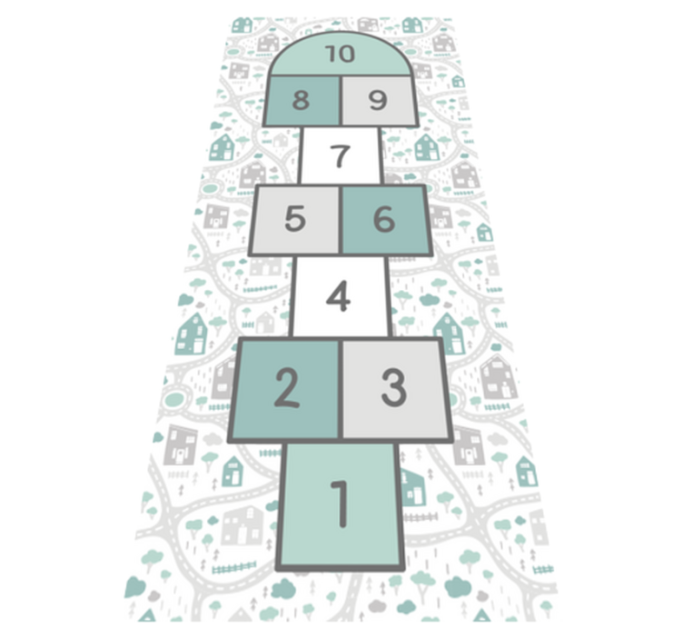 乙烯基地毯游戏适合跳房子游乐区 - TenStickers