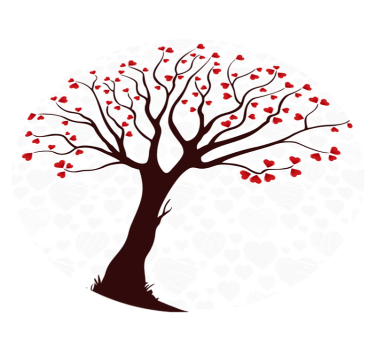 乙烯基花草地毯心之树 - TenStickers