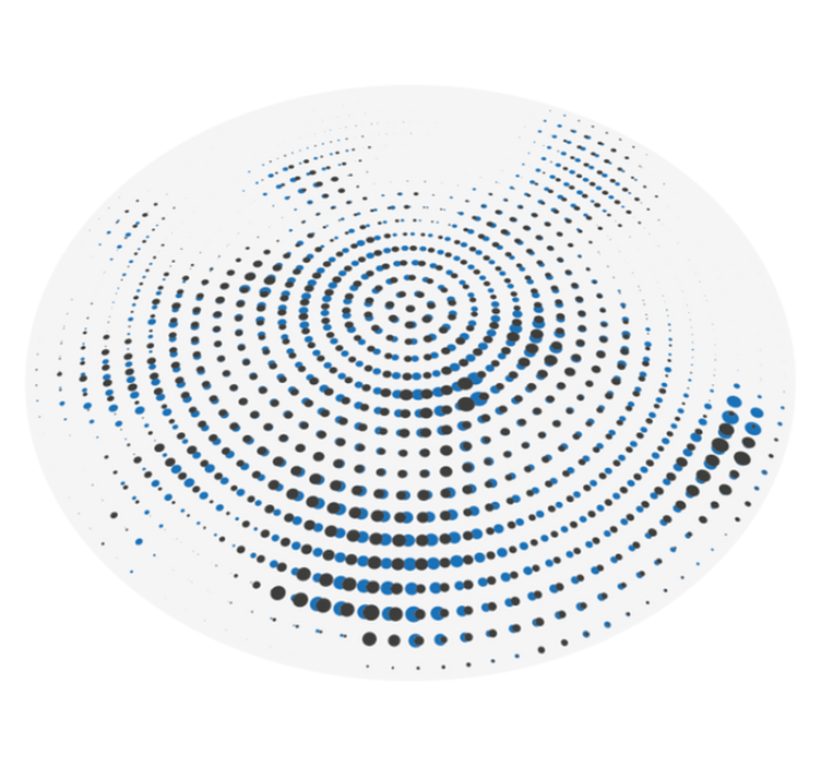 乙烯基地毯几何圆点图案 - TenStickers