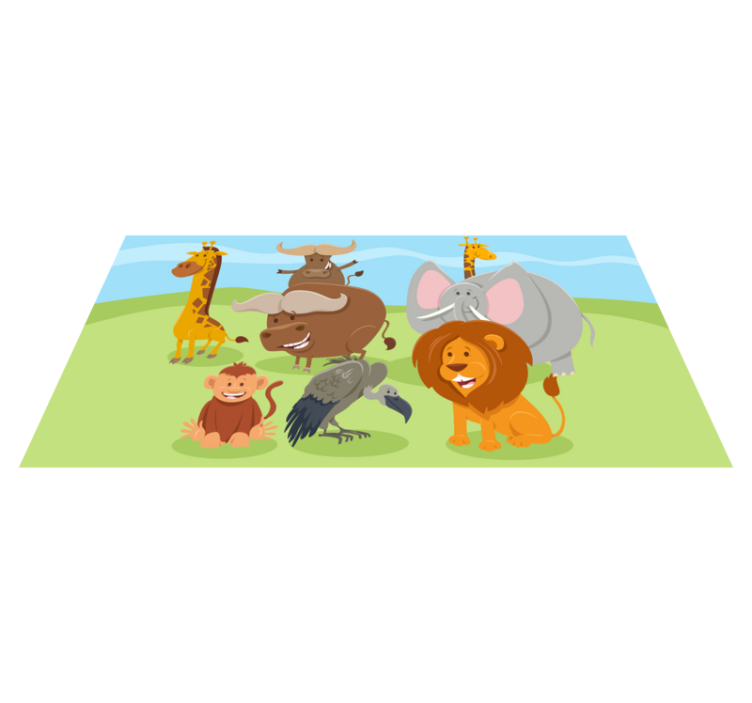 乙烯基地毯迷人生物朋友 - TenStickers