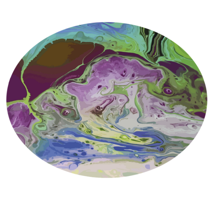 乙烯基地毯呈现旋转色彩图案 - TenStickers