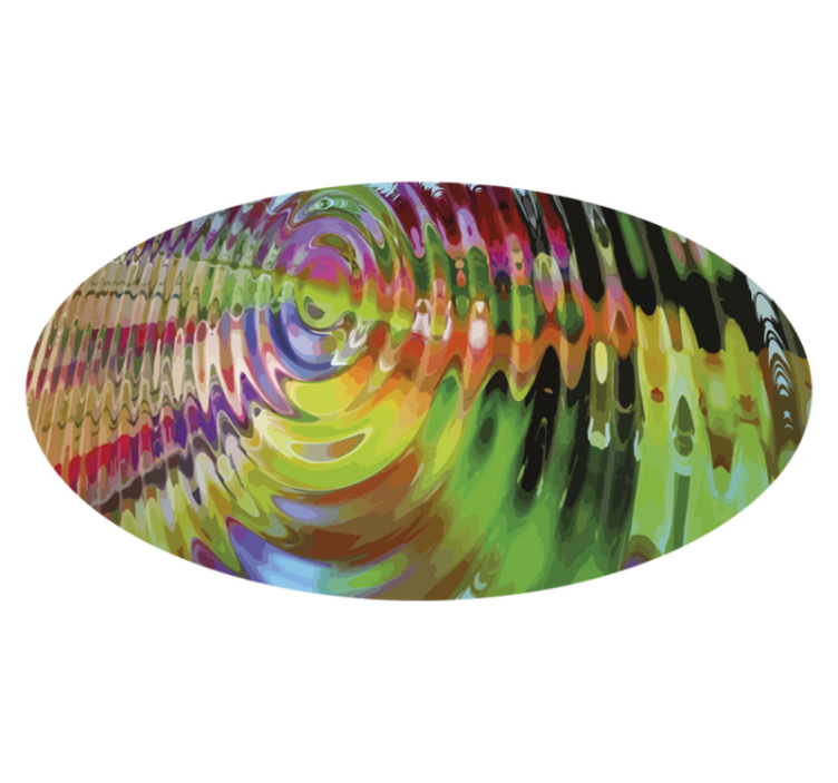 乙烯基地毯色彩斑斓的涟漪图案 - TenStickers