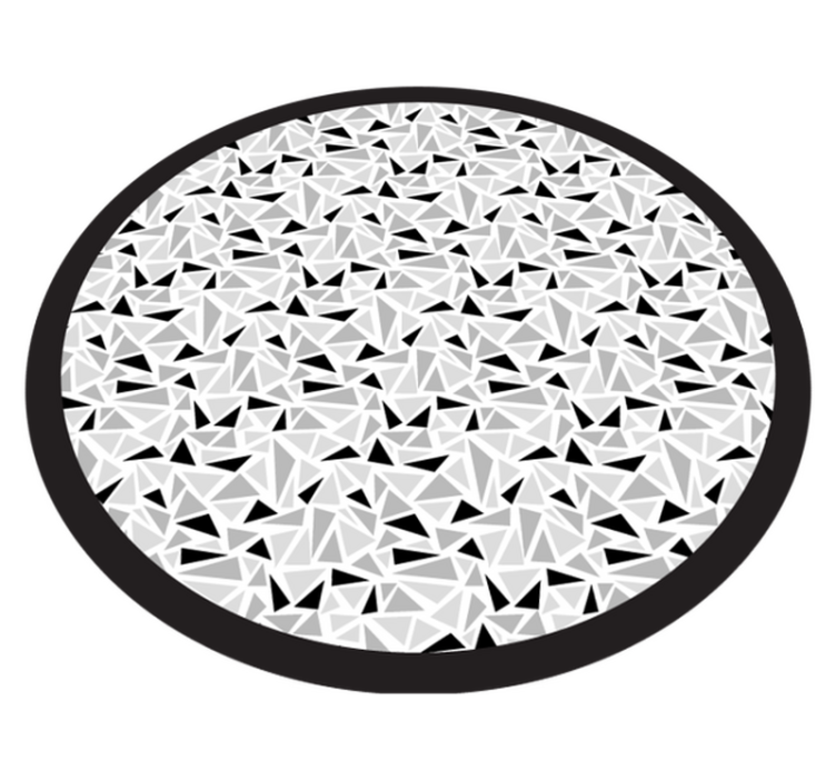 乙烯基地毯几何黑灰三角形 - TenStickers