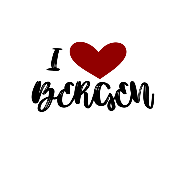 我爱卑尔根市北欧乙烯基地毯 - TenStickers