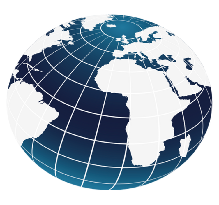 乙烯基地毯蓝色全球设计 - TenStickers