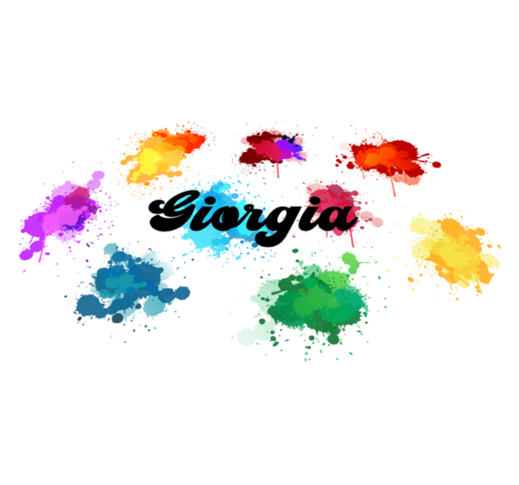 乙烯基地毯，圆形设计带泼溅效果 - TenStickers