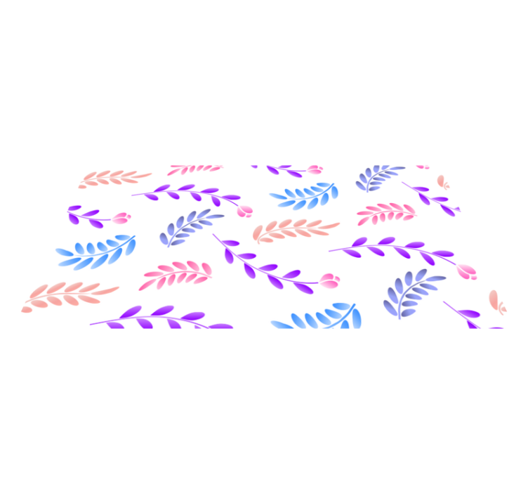 乙烯基花草地毯植物叶元素 - TenStickers