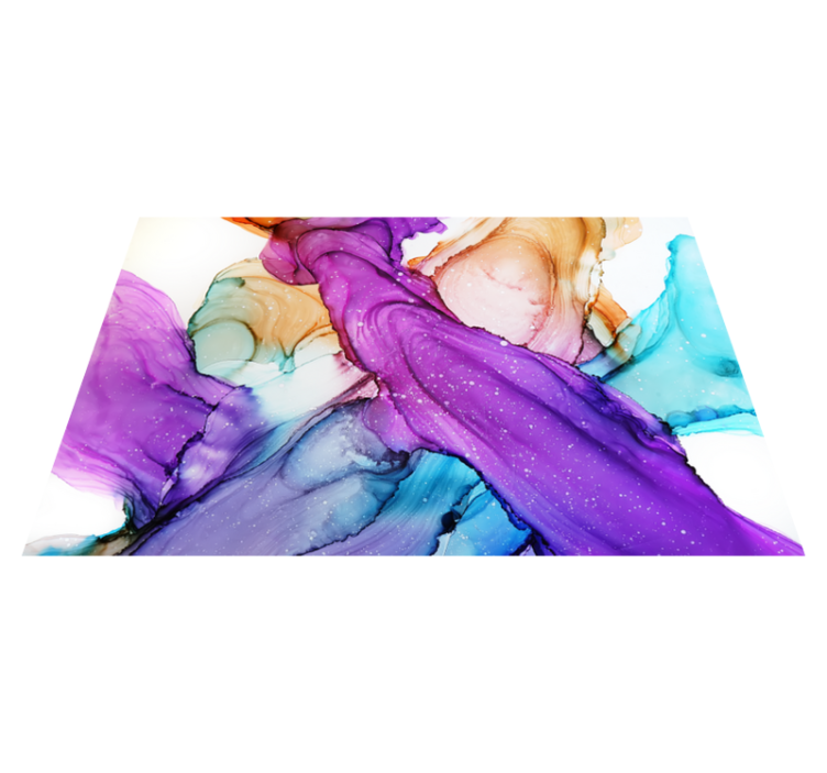 抽象的颜色混合卧室地毯 - TenStickers