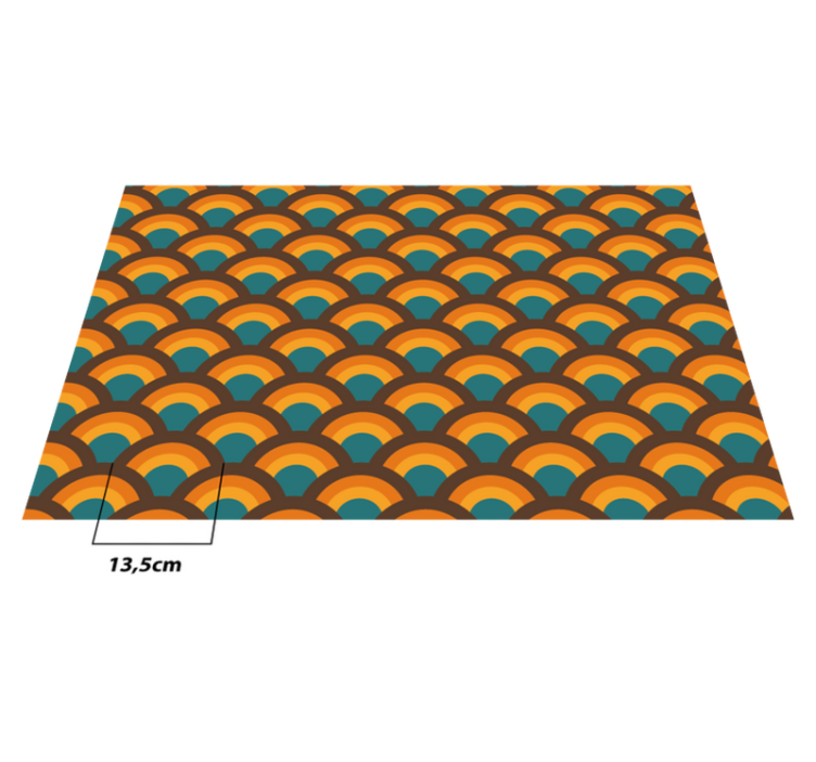 乙烯基地毯客厅 逆曲线图案 - TenStickers