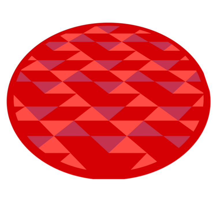 乙烯基地毯几何红色三角形图案 - TenStickers
