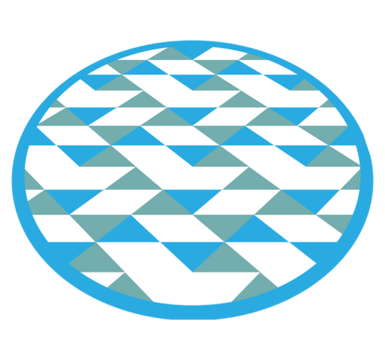 乙烯基地毯几何蓝绿色元素 - TenStickers