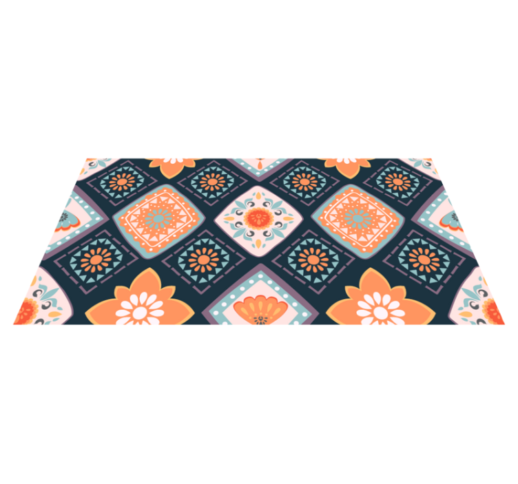 乙烯基地毯浴室生动花卉设计 - TenStickers