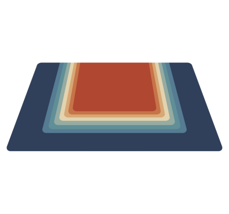 乙烯基地毯展现生动层叠条纹 - TenStickers