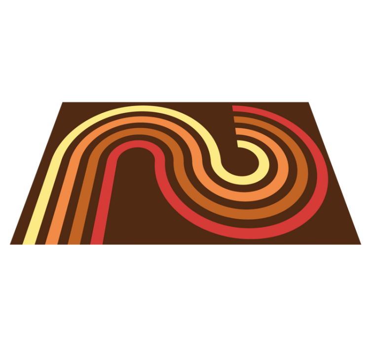 乙烯基复古地毯复古条纹设计 - TenStickers